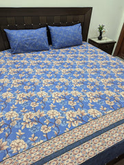 3 Pieces Pure cotton Bedsheet