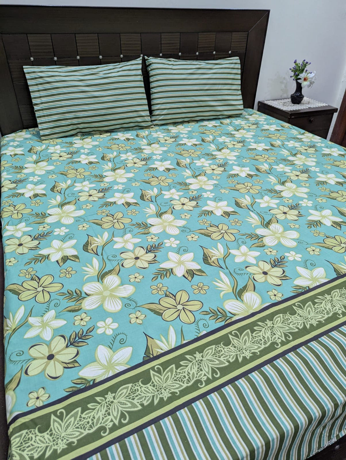 3 Pieces Pure cotton Bedsheet