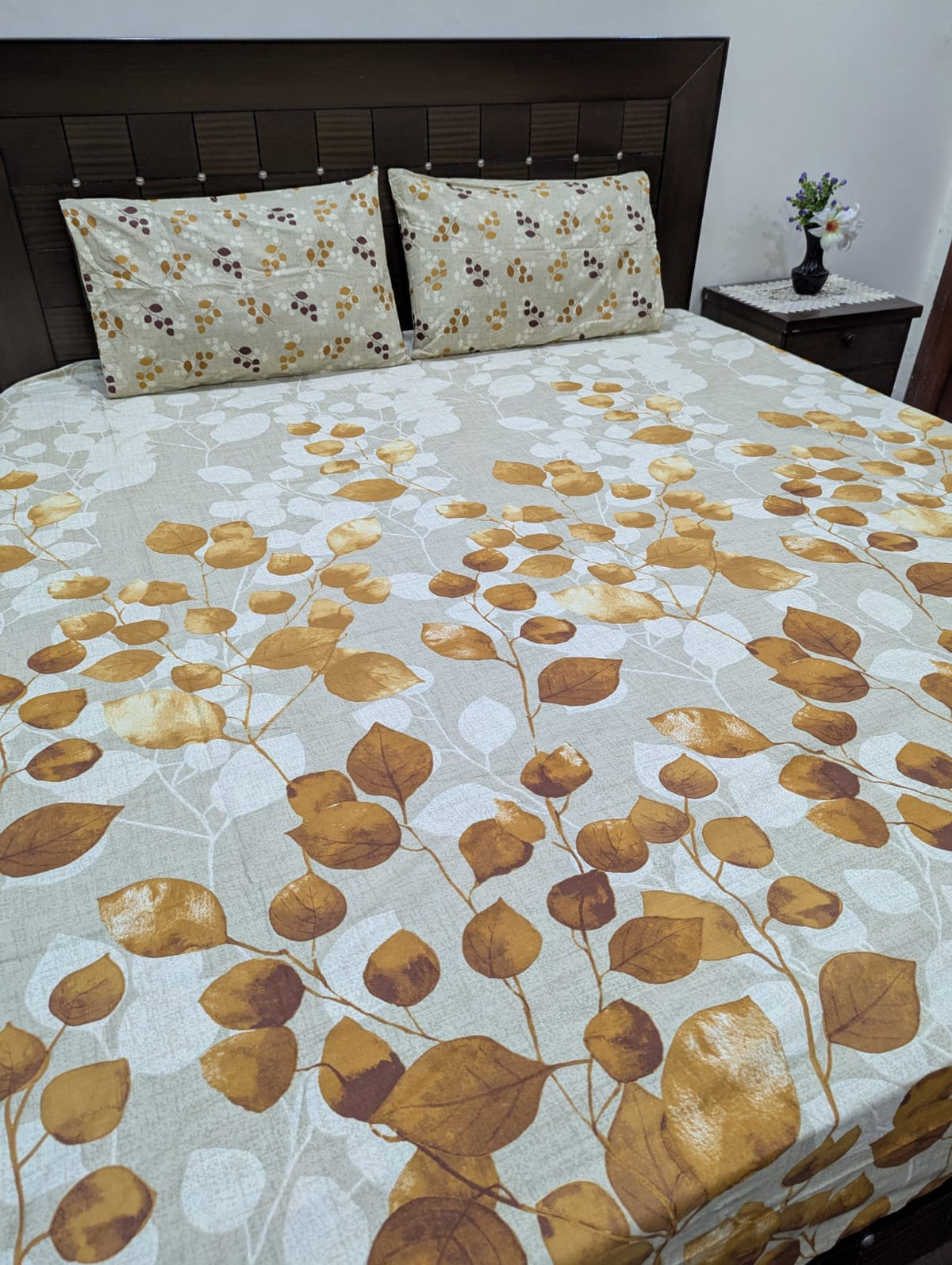 3 Pieces Pure cotton Bedsheet