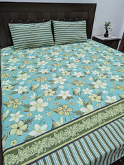 3 Pieces Pure cotton Bedsheet