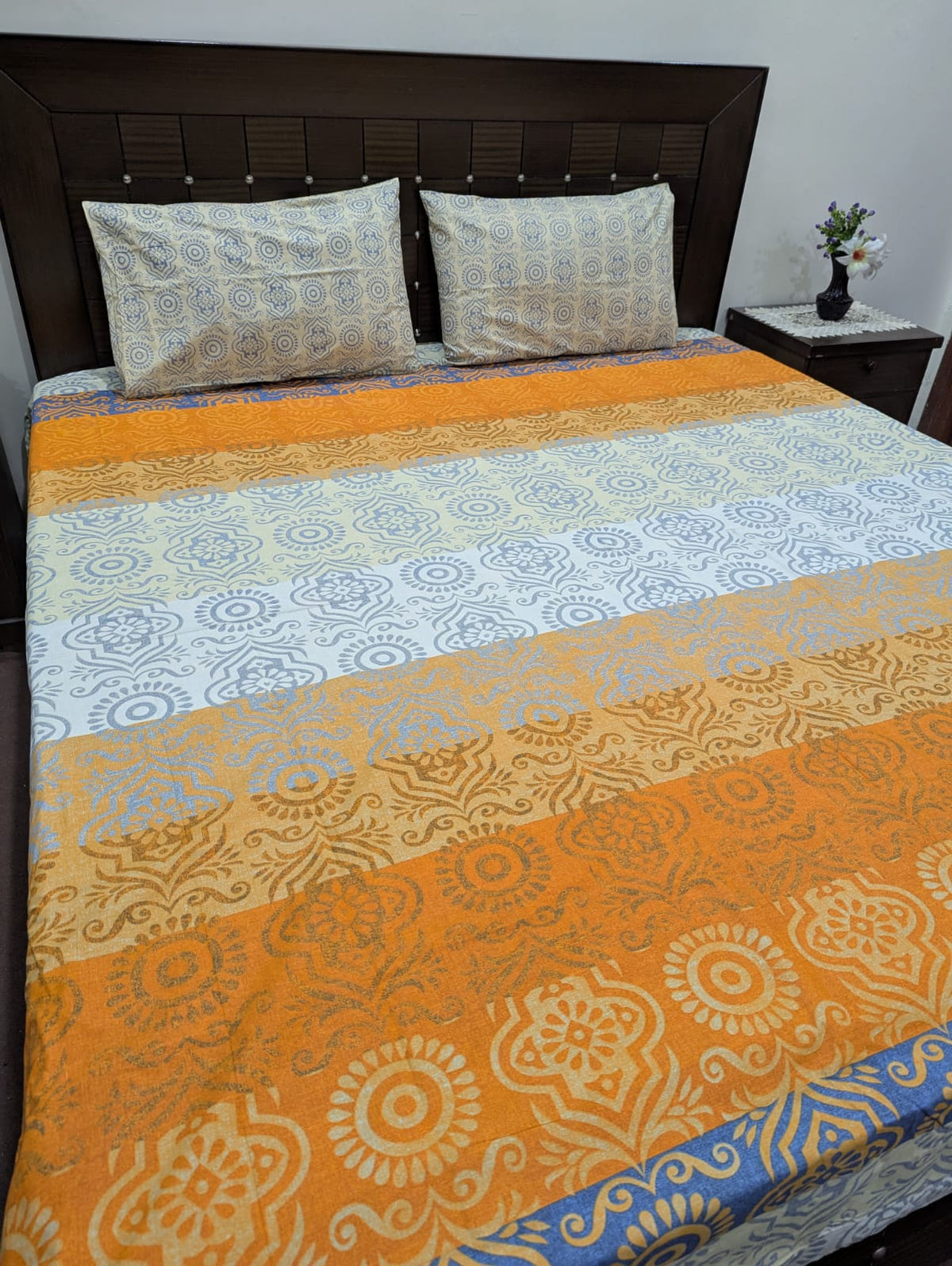 3 Pieces Pure cotton Bedsheet