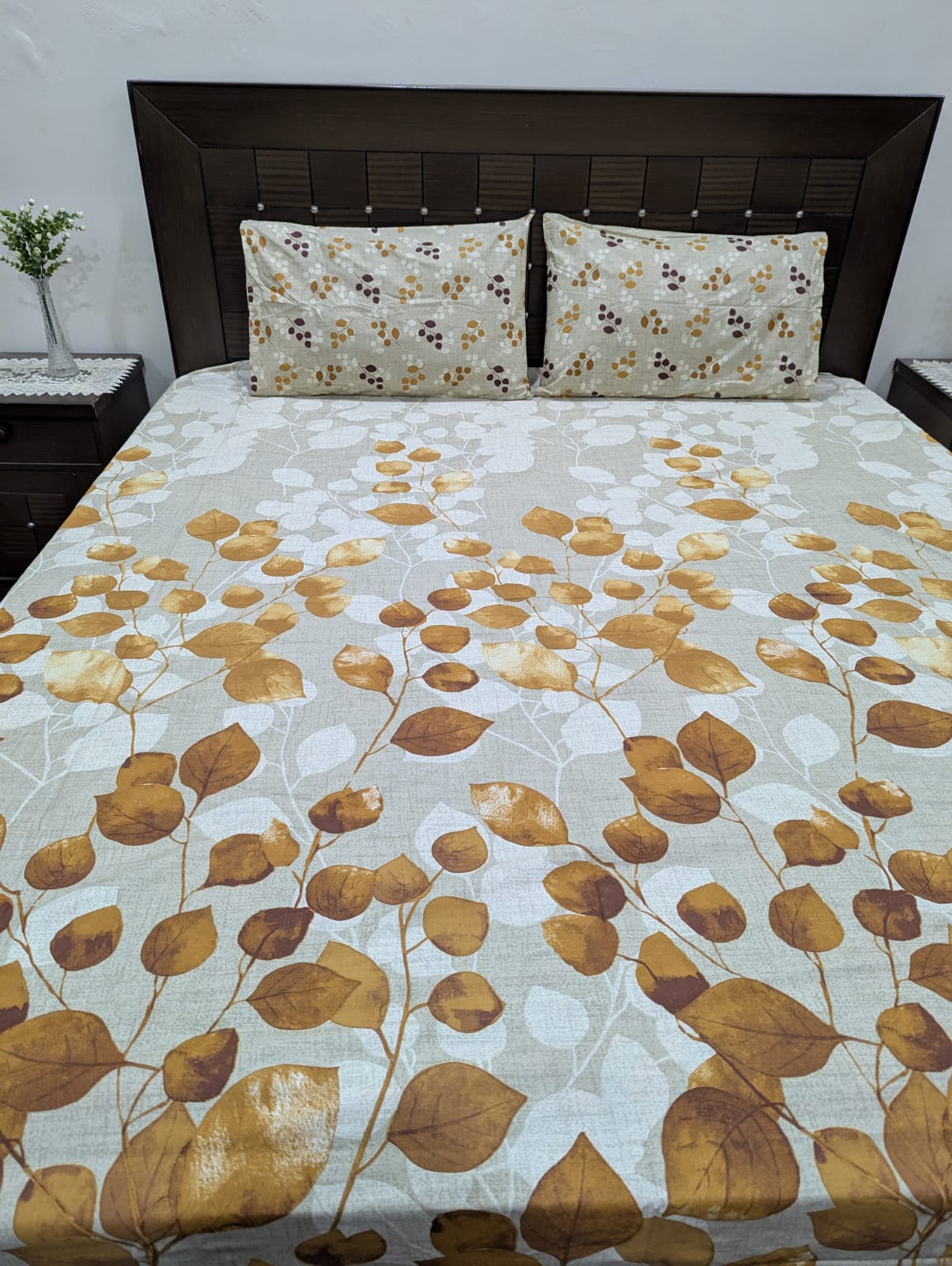 3 Pieces Pure cotton Bedsheet