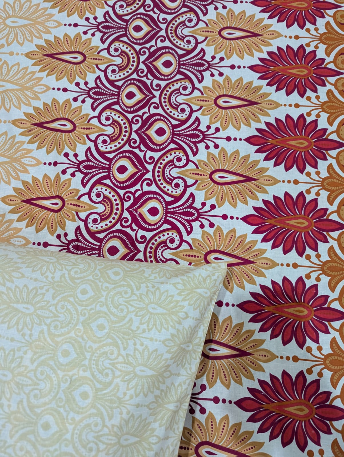3 Pieces Pure cotton Bedsheet