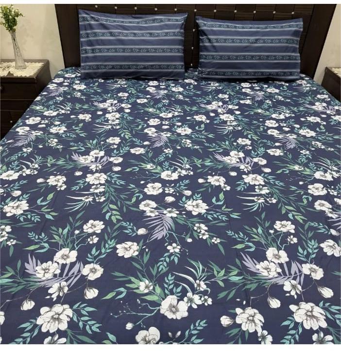 3 Pieces Pure cotton Bedsheet