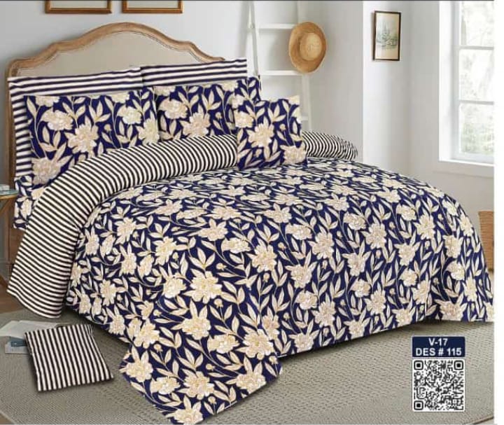 3 Pieces Pure cotton Bedsheet