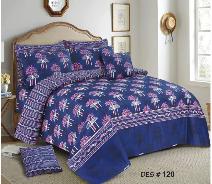 3 Pieces Pure cotton Bedsheet