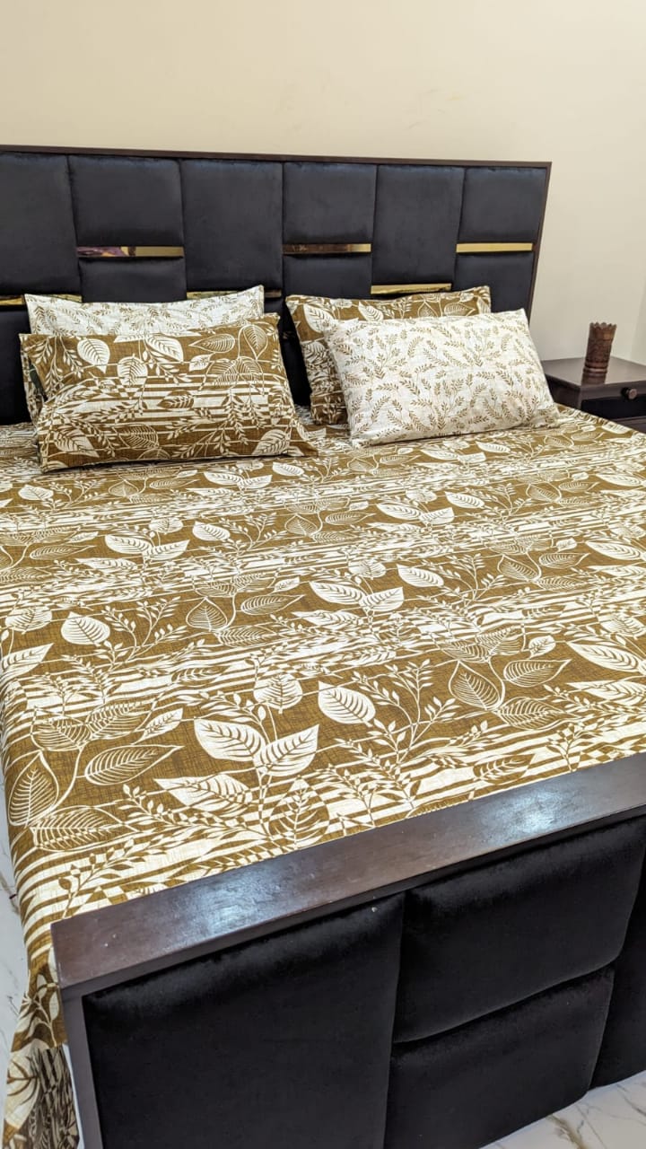 5 Pieces Pure Cotton Bedsheet