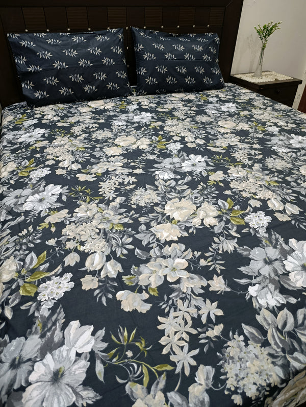 3 Pieces Pure cotton Bedsheet