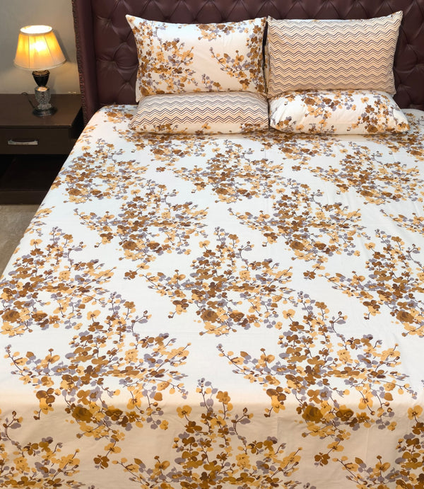 5 Pieces Pure Cotton Bedsheet