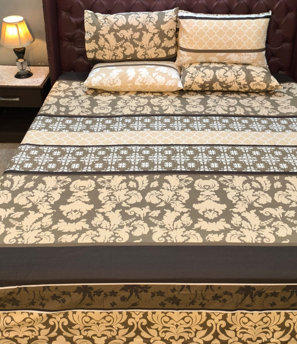 5 Pieces Pure Cotton Bedsheet
