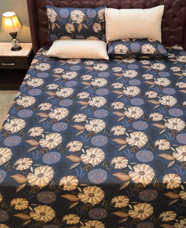 5 Pieces Pure Cotton Bedsheet