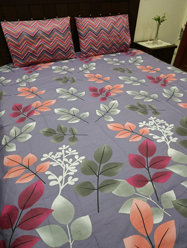 3 Pieces Pure cotton Bedsheet