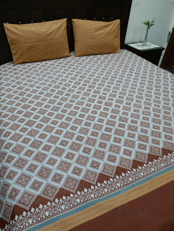 3 Pieces Pure cotton Bedsheet