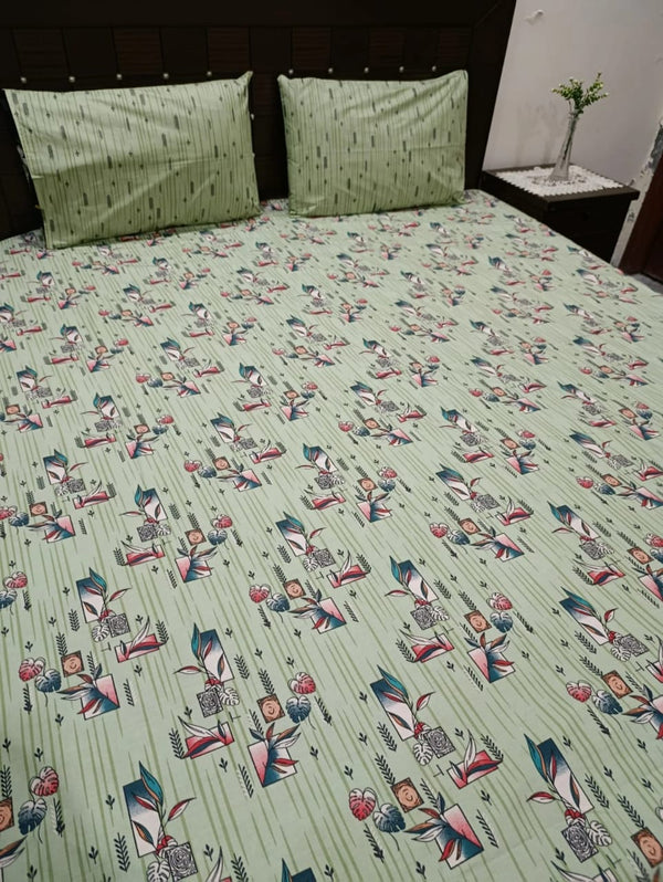 3 Pieces Pure cotton Bedsheet