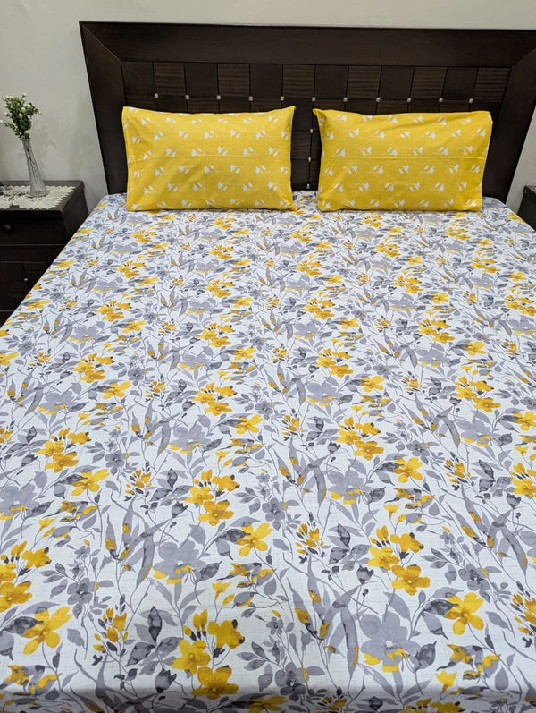 3 Pieces Pure cotton Bedsheet