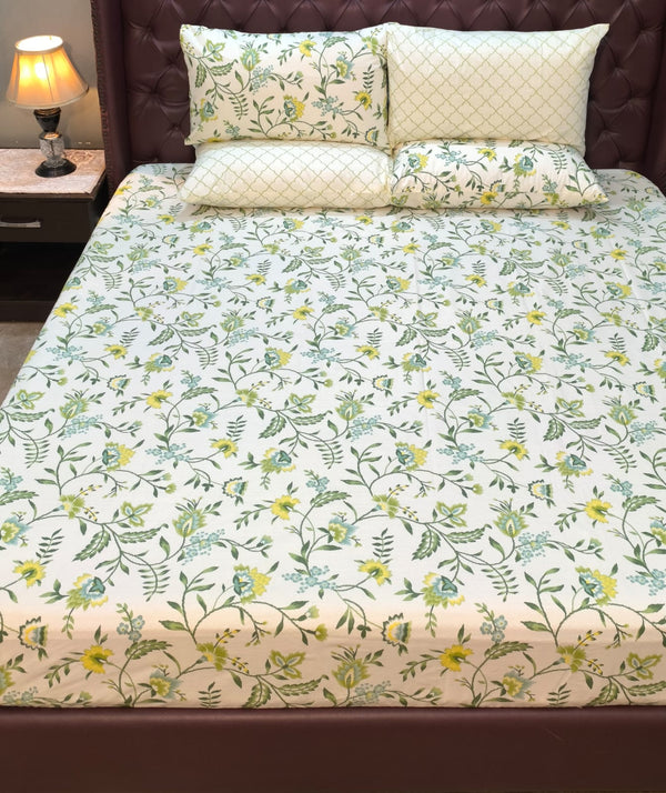 5 Pieces Pure Cotton Bedsheet