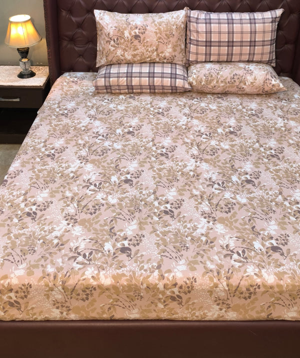 5 Pieces Pure Cotton Bedsheet