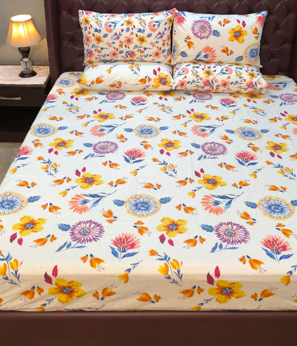 5 Pieces Pure Cotton Bedsheet