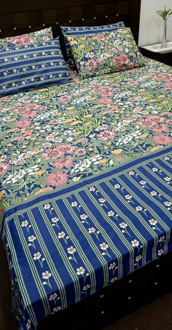 5 Pieces Pure Cotton Bedsheet