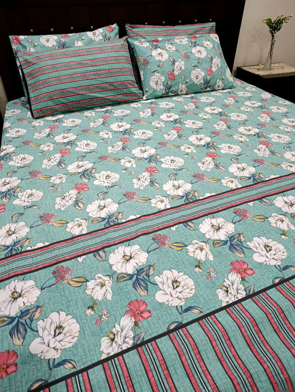 5 Pieces Pure Cotton Bedsheet