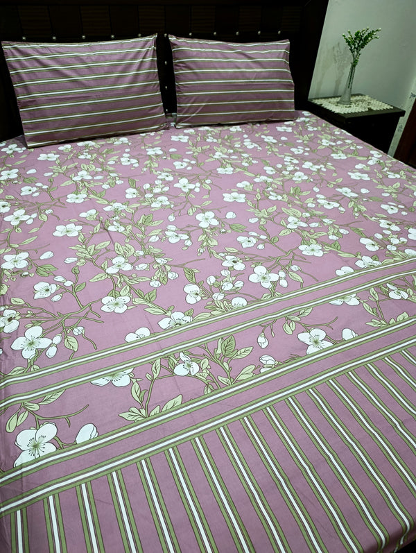 3 Pieces Pure cotton Bedsheet