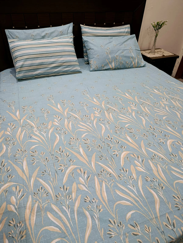 5 Pieces Pure Cotton Bedsheet