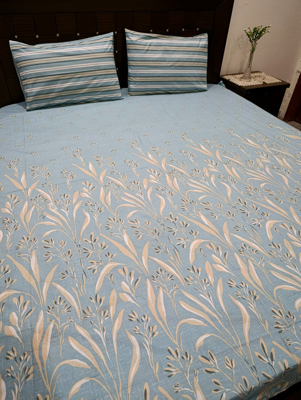 3 Pieces Pure cotton Bedsheet