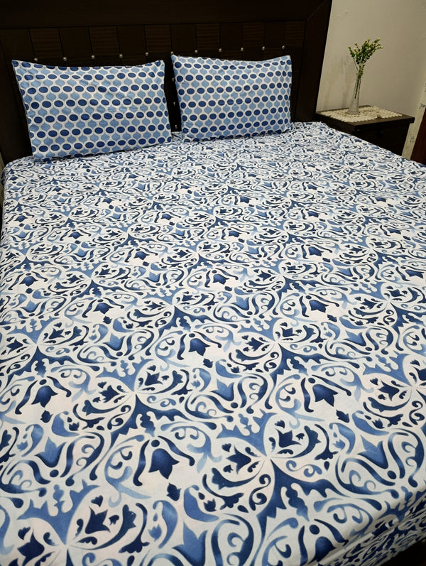3 Pieces Pure cotton Bedsheet
