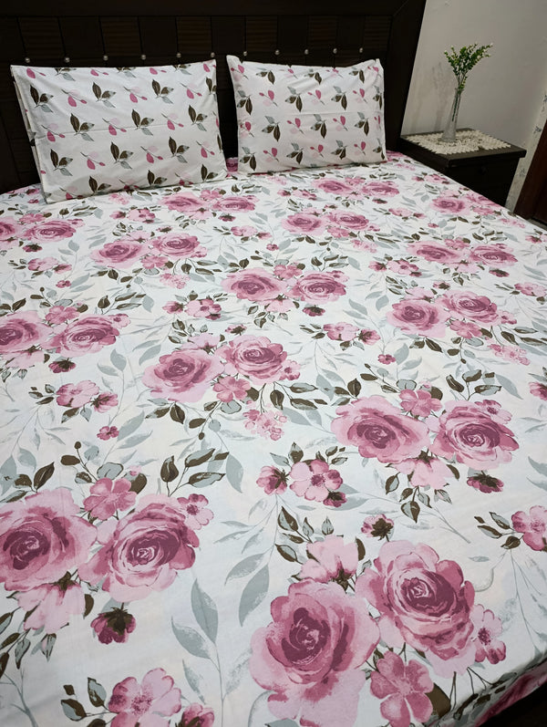 3 Pieces Pure cotton Bedsheet