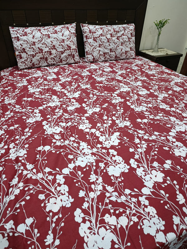 3 Pieces Pure cotton Bedsheet