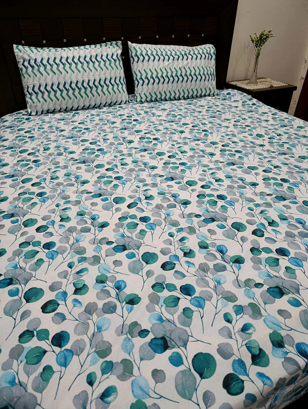 3 Pieces Pure cotton Bedsheet