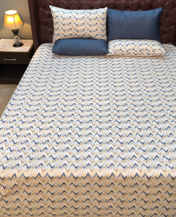5 Pieces Pure Cotton Bedsheet