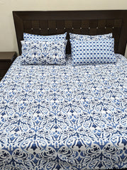 5 Pieces Pure Cotton Bedsheet