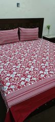 3 Pieces Pure cotton Bedsheet