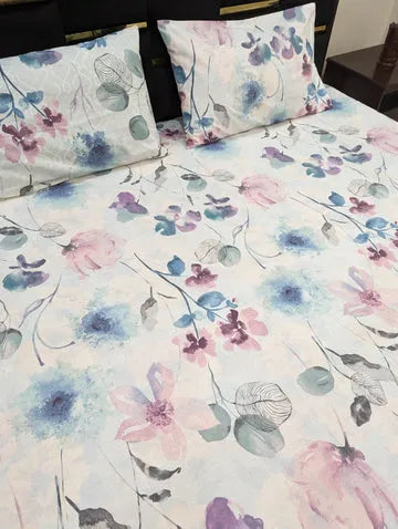 3 Pieces Pure cotton Bedsheet