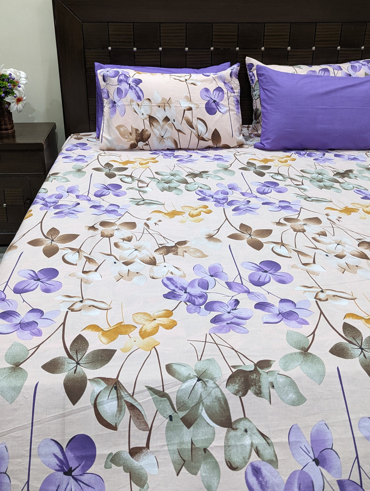 5 Pieces Pure Cotton Bedsheet