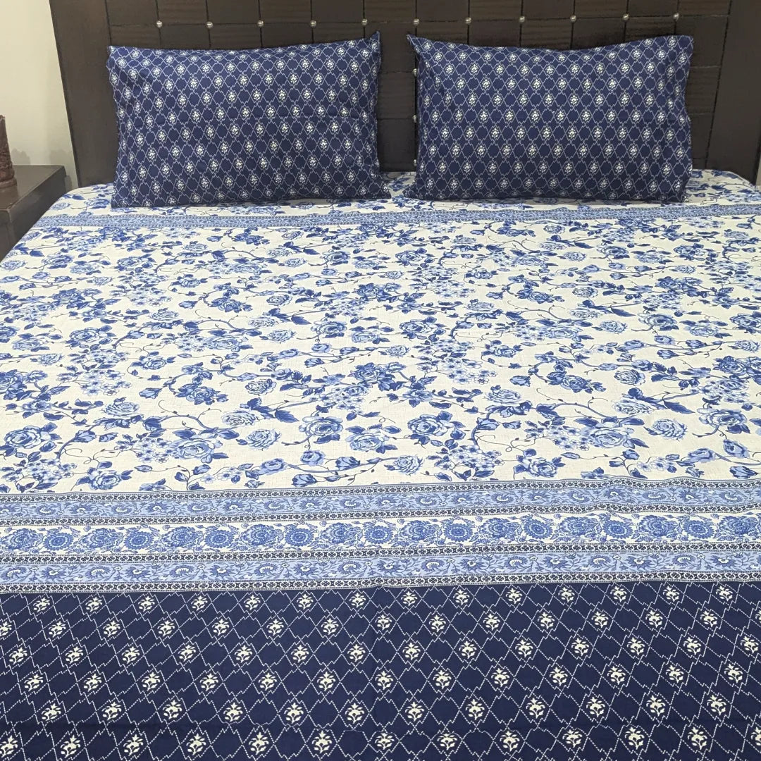 3 Pieces Pure cotton Bedsheet