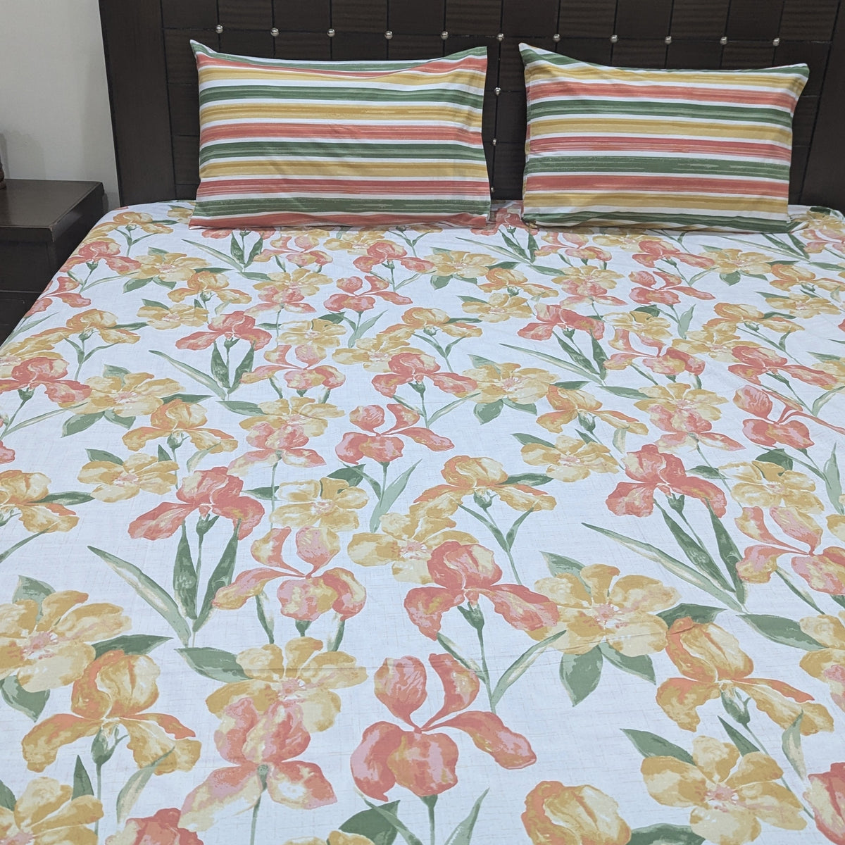 3 Pieces Pure cotton Bedsheet