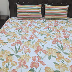 3 Pieces Pure cotton Bedsheet