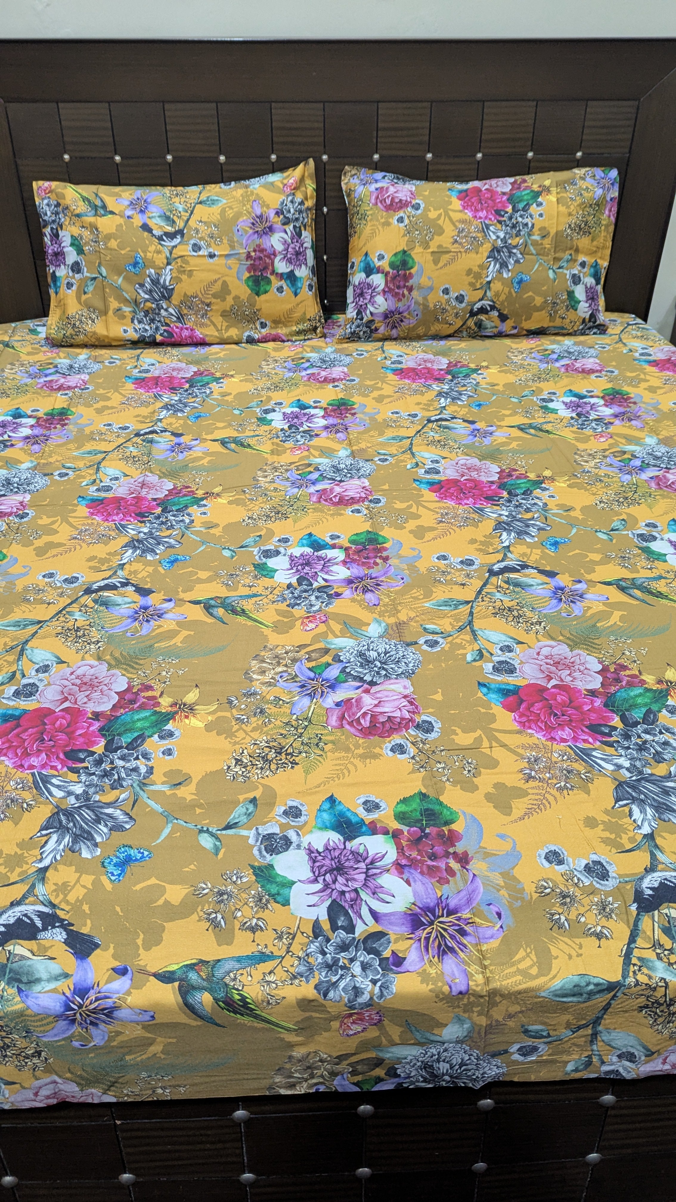 3 Pieces Silk Satin Bedsheet