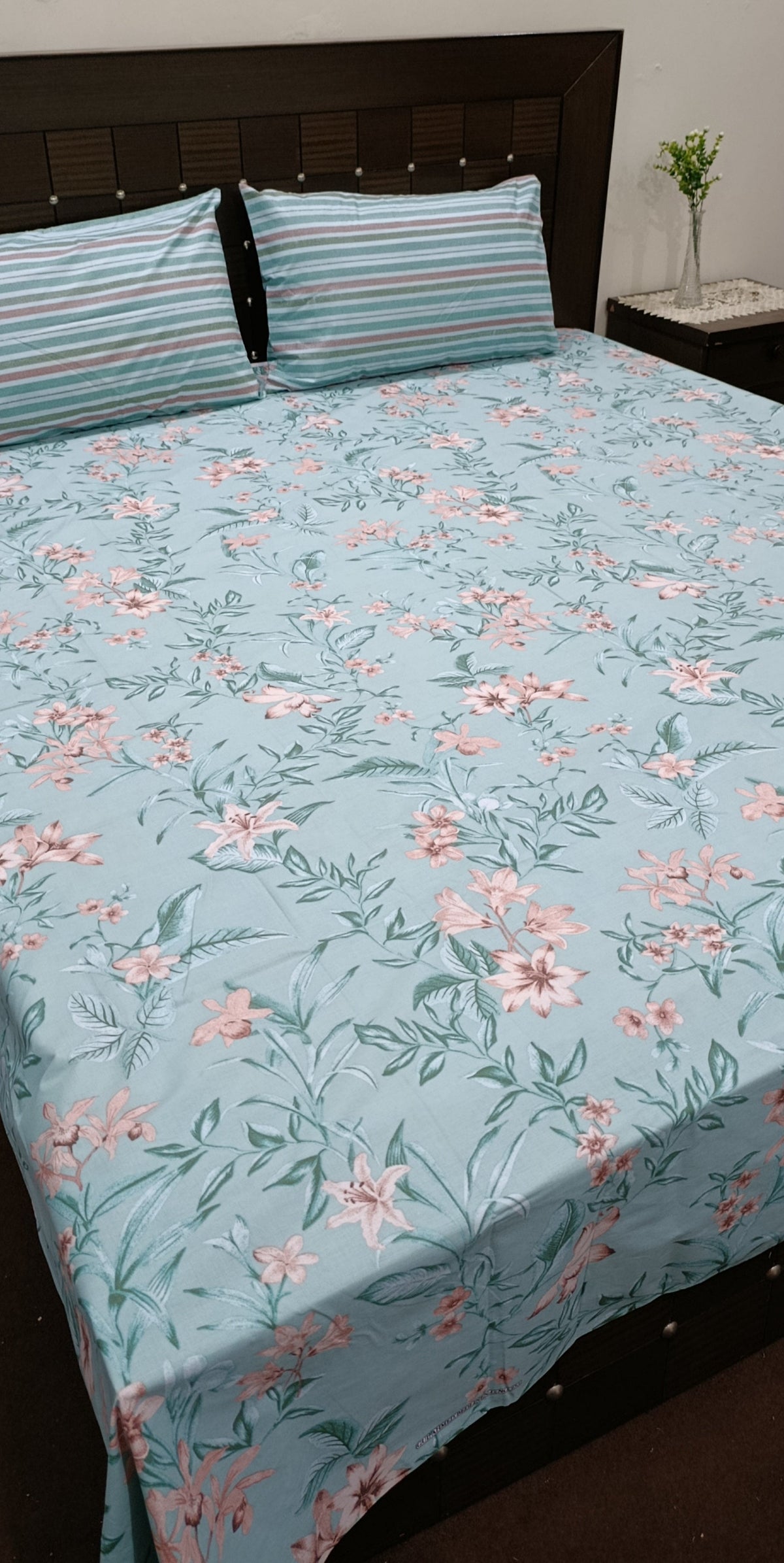 3 Pieces Pure cotton Bedsheet
