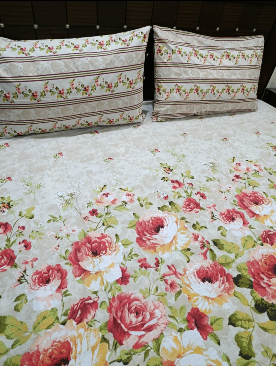 3 Pieces Pure cotton Bedsheet