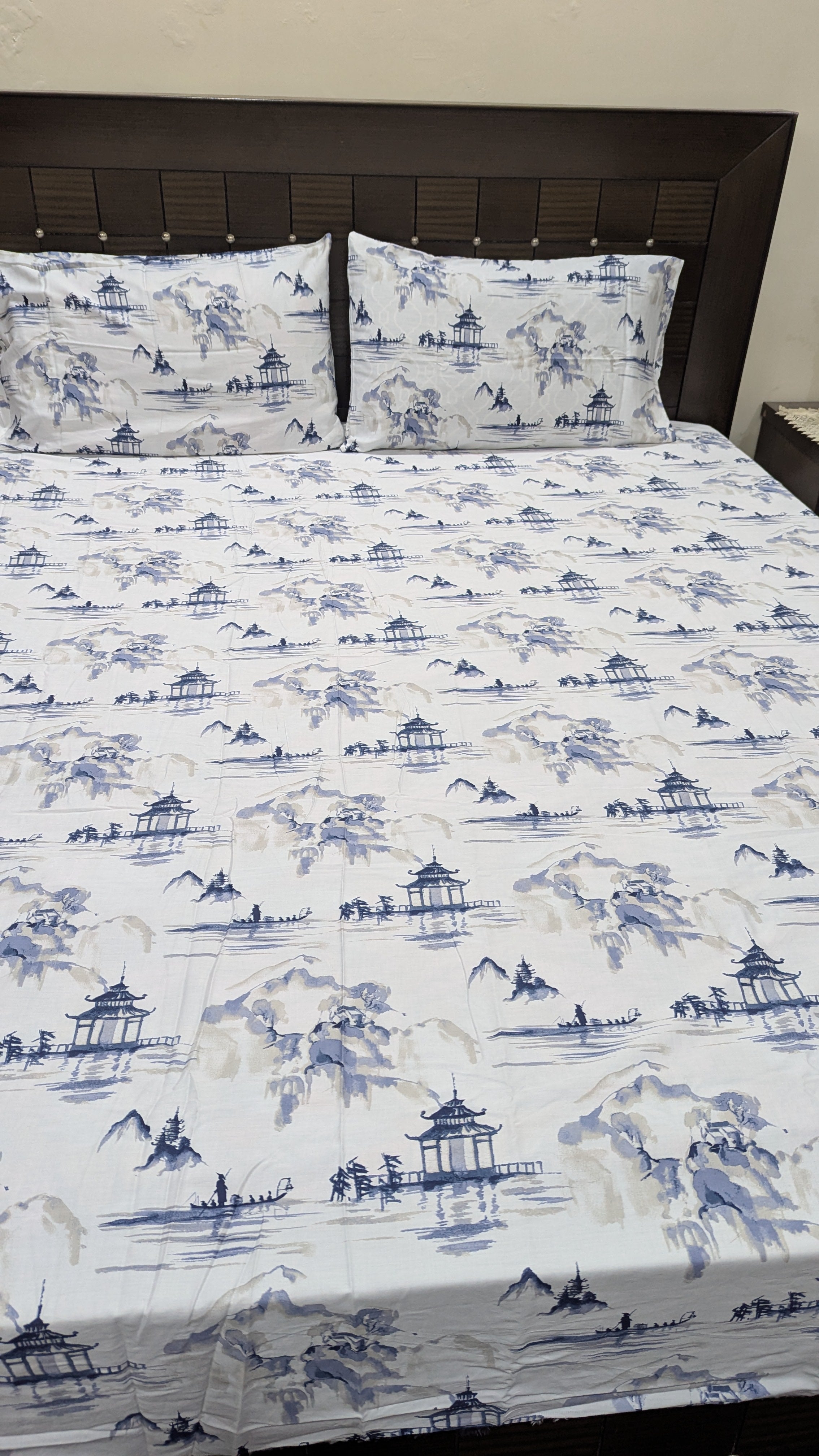 3 Pieces Silk Satin Bedsheet