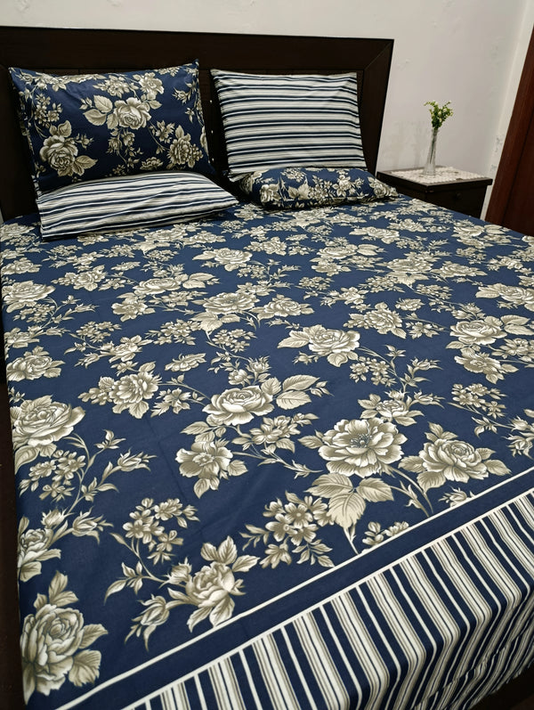 5 Pieces Pure Cotton Bedsheet