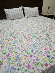 3 Pieces Pure cotton Bedsheet
