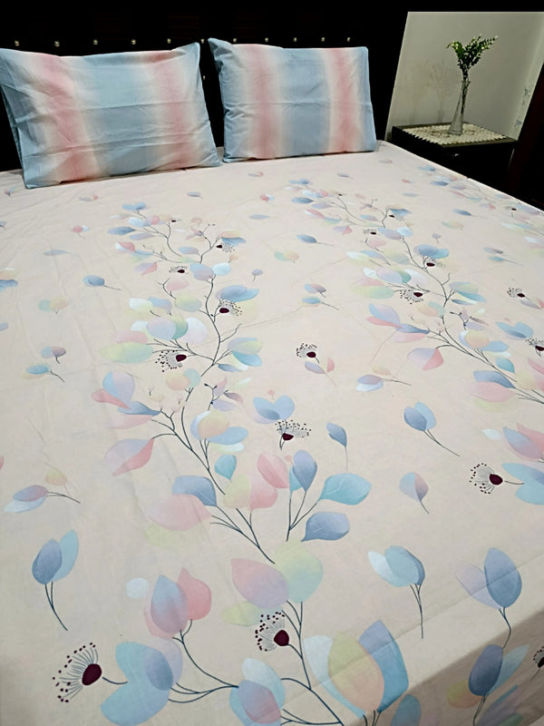 3 Pieces Pure cotton Bedsheet