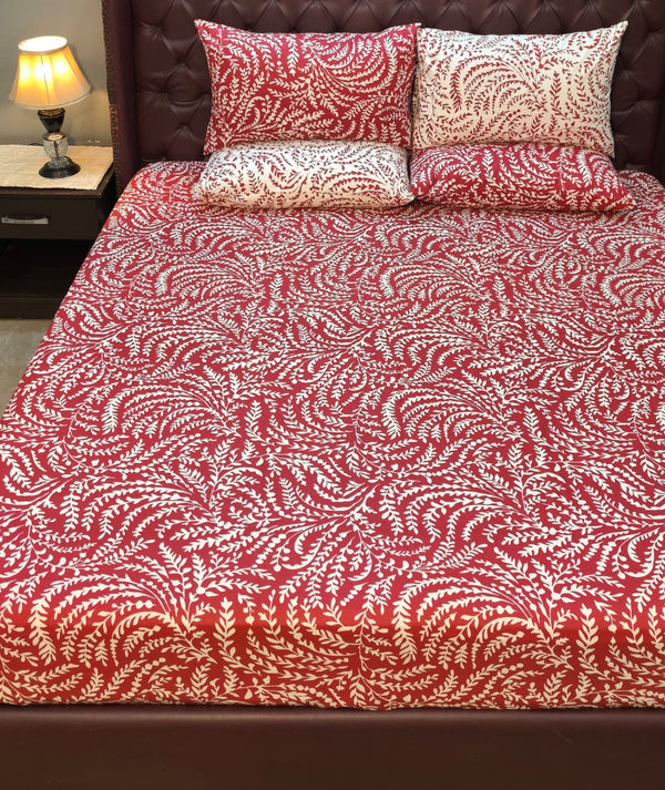 5 Pieces Pure Cotton Bedsheet