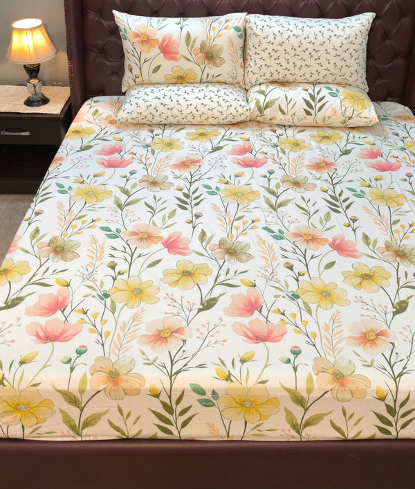 5 Pieces Pure Cotton Bedsheet