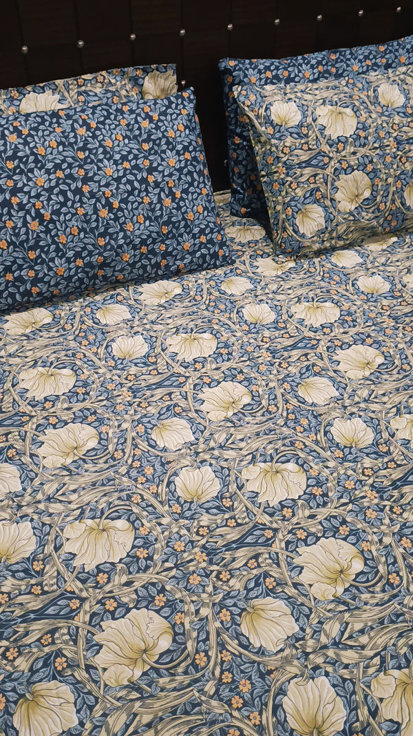 5 Pieces Pure Cotton Bedsheet