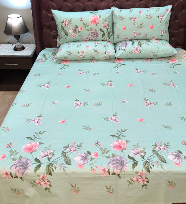 5 Pieces Pure Cotton Bedsheet